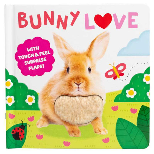 Hop into spring with Bunny Love, a touch-and-feel book filled with adorable animals and flaps to lift!