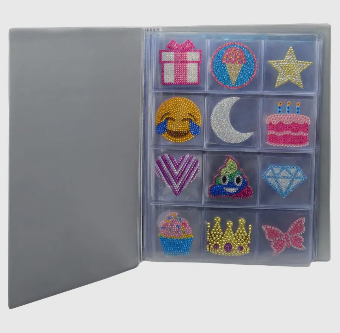 Stylish stickers featuring a holographic finish and rhinestones, designed for those who love to express their personality. Great for crafts and gifts.