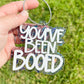 You've been booed tag, boo basket tag, halloween tags, hallo: Purple Glitter / Bright Lilac