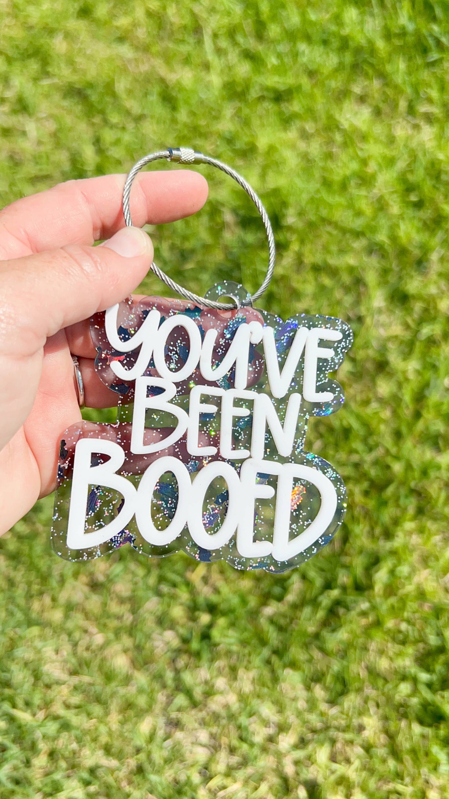 You've been booed tag, boo basket tag, halloween tags, hallo: Purple Glitter / Bright Lilac