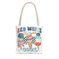 Red, white, and blue beach bag featuring a trendy vintage ice cream print, perfect for 4th of July celebrations and summer festivities. Made from 100% spun polyester with durable double-stitched seams, this spacious tote is designed to carry everything from sunscreen and snacks to towels and pool toys. Ideal as a patriotic gift for women, moms, or teachers, it’s the perfect accessory for beach outings, picnics, and sunny days. Get ready to celebrate with style while showcasing your American pride!