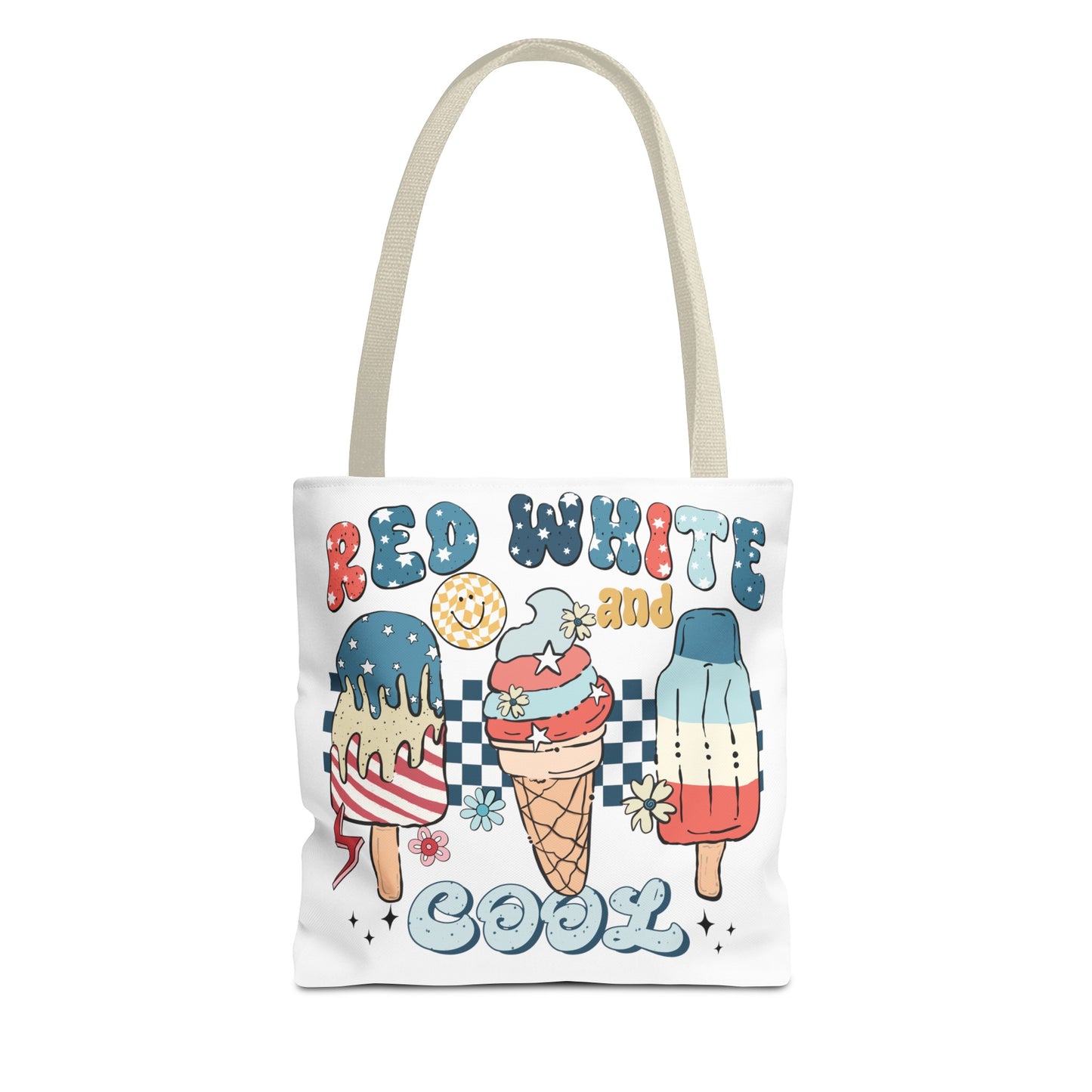 “Red White and Kids Won't Be Blue” ❤️🤍💙 Patriotic Tote Beach Bag