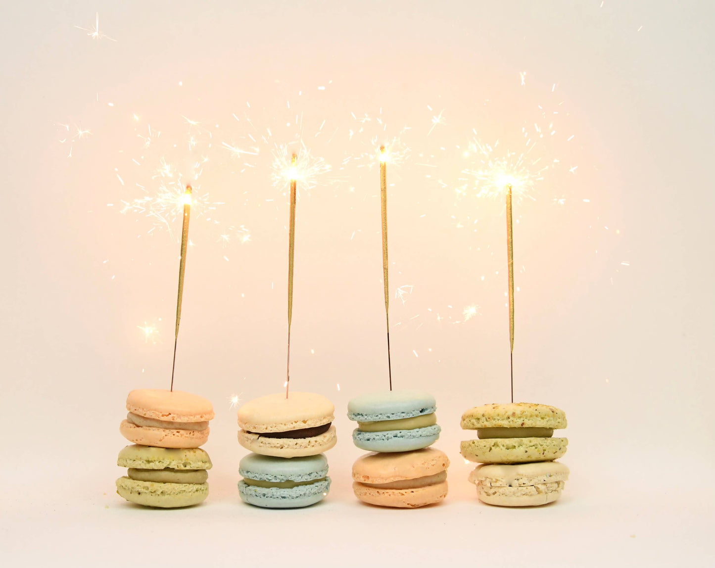 8 golden sparklers for Festival of Lights, ideal for Hanukkah decor, cake toppers, and party favors. Handcrafted 4” sparklers made by artisans in the USA/Europe, producing clean-burning golden sparkles for memorable, Instagram-worthy celebrations.