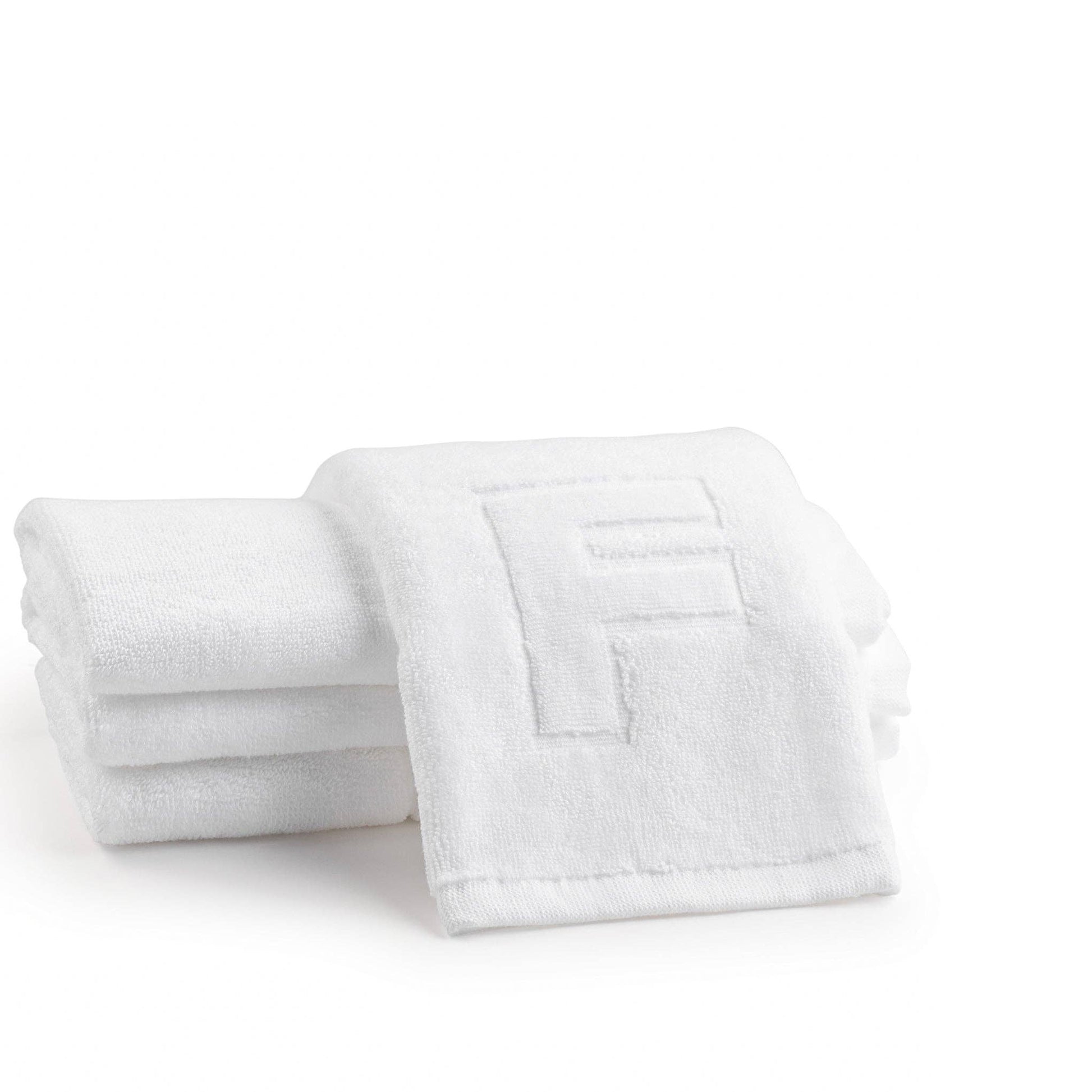 Elegant cotton finger towels with embossed initials, perfect for any room, gift-ready.