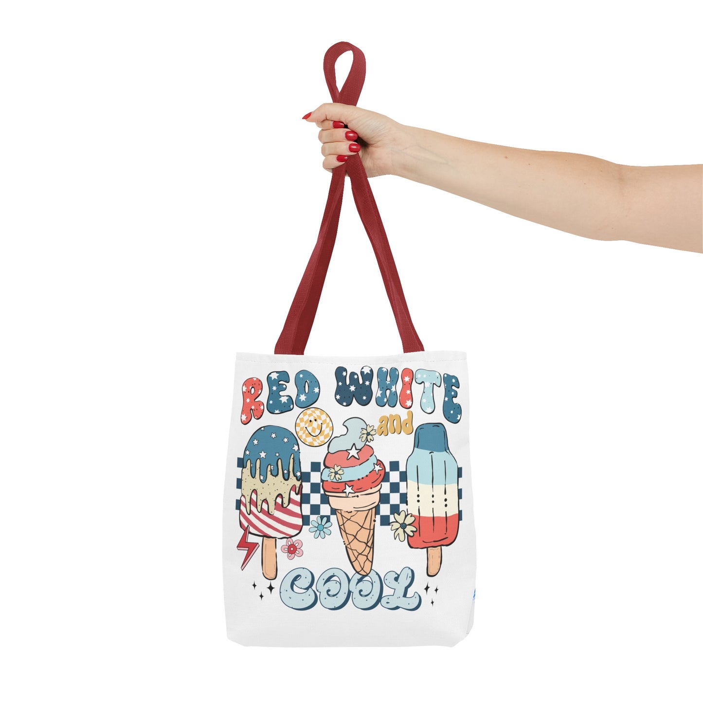 “Red White and Kids Won't Be Blue” ❤️🤍💙 Patriotic Tote Beach Bag