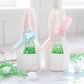 Set of 10 Bunny Treat Boxes – 8"x7", with pom poms and ribbon, perfect for Easter treats & festivities.