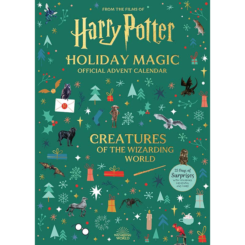 Harry Potter Holiday Magic Advent Calendar 2023 Edition with 25 collectible surprises, keepsakes, and Wizarding World creatures. Perfect Christmas gift for Harry Potter fans to countdown to Christmas with daily magical holiday surprises.