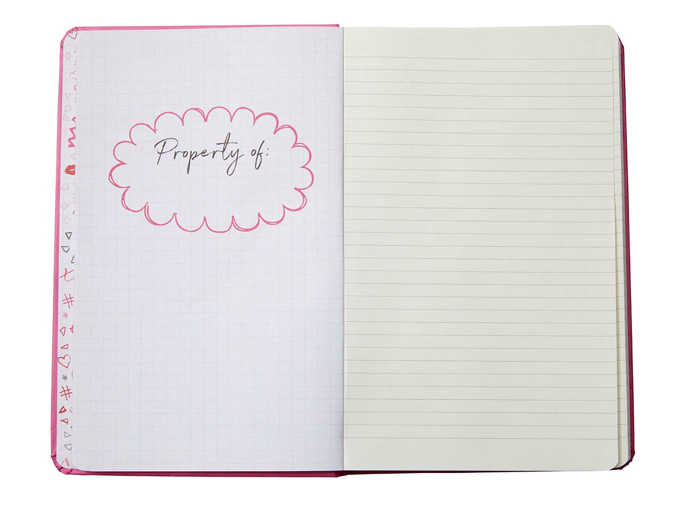 Mean Girls Burn Book Journal with 192 ruled pages, ribbon placeholder, elastic band, and back pocket for keepsakes. Inspired by the iconic 2004 movie, perfect for fans to jot down thoughts, quotes, and memories.