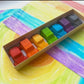 Cars Crayons Gift Set made from 100% non-toxic, recycled materials. Includes 7 colorful crayons in assorted shades like red, green, blue, and more. Perfect as stocking stuffers, party favors, or classroom gifts. Each crayon measures 2" long, 1" wide.