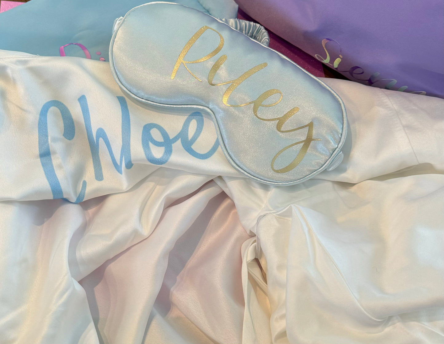 Personalized, Peace Out Sleep masks are perfect for anyone seeking quality rest, helping to reduce dark circles and refresh your face for the morning.