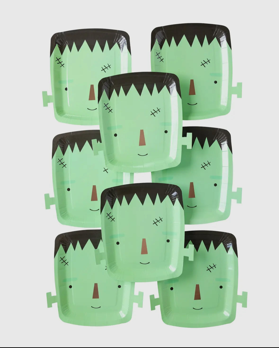 “Frankenstyle” 🎃  Frankenstein Shaped Plates (Set of 8)