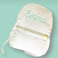 Mint Eyelet Love You small backpack for toddlers & fashion-forward girls, fits iPad, washable.