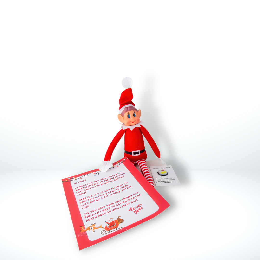 Elf Antics Kit for Christmas, available in 12-day and 24-day options with bonus days, featuring pre-planned elf scenes, activities like movie night, elf car wash, and balloon animals, perfect for holiday fun.