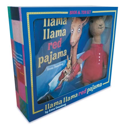 Stuffed llama in red pajamas, soft, huggable, perfect for kids' rooms, bedtime, and gifting.