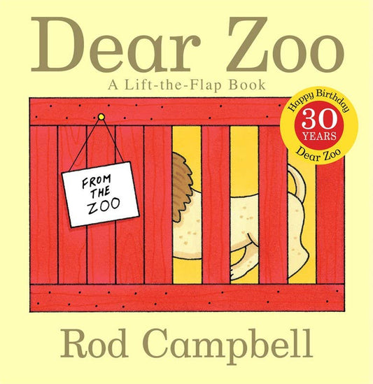 Dear Zoo by Rod Campbell. Classic lift-the-flap book with fun animals & catchy refrain for toddlers.