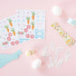 Egg Decorating Kit – 2 sticker sheets, 24 ears, 12 egg stands, fun for all ages, perfect for Easter egg hunts.