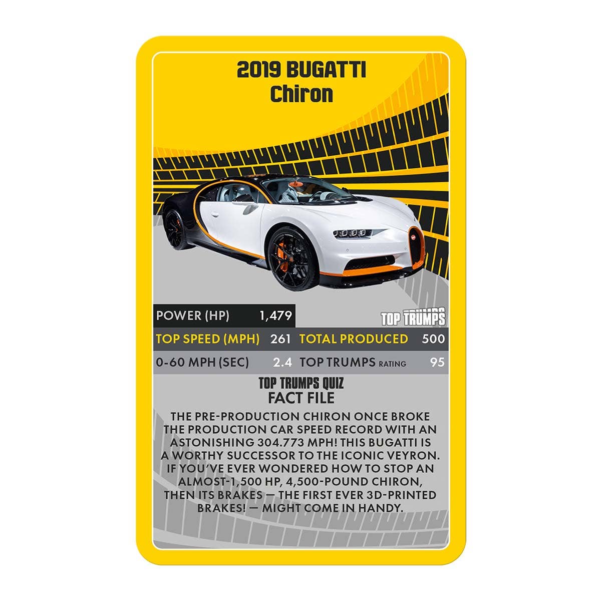 Top Trumps Supercars: race with 30 powerful cars like Bugatti Chiron, Aston Martin, McLaren, and Porsche.