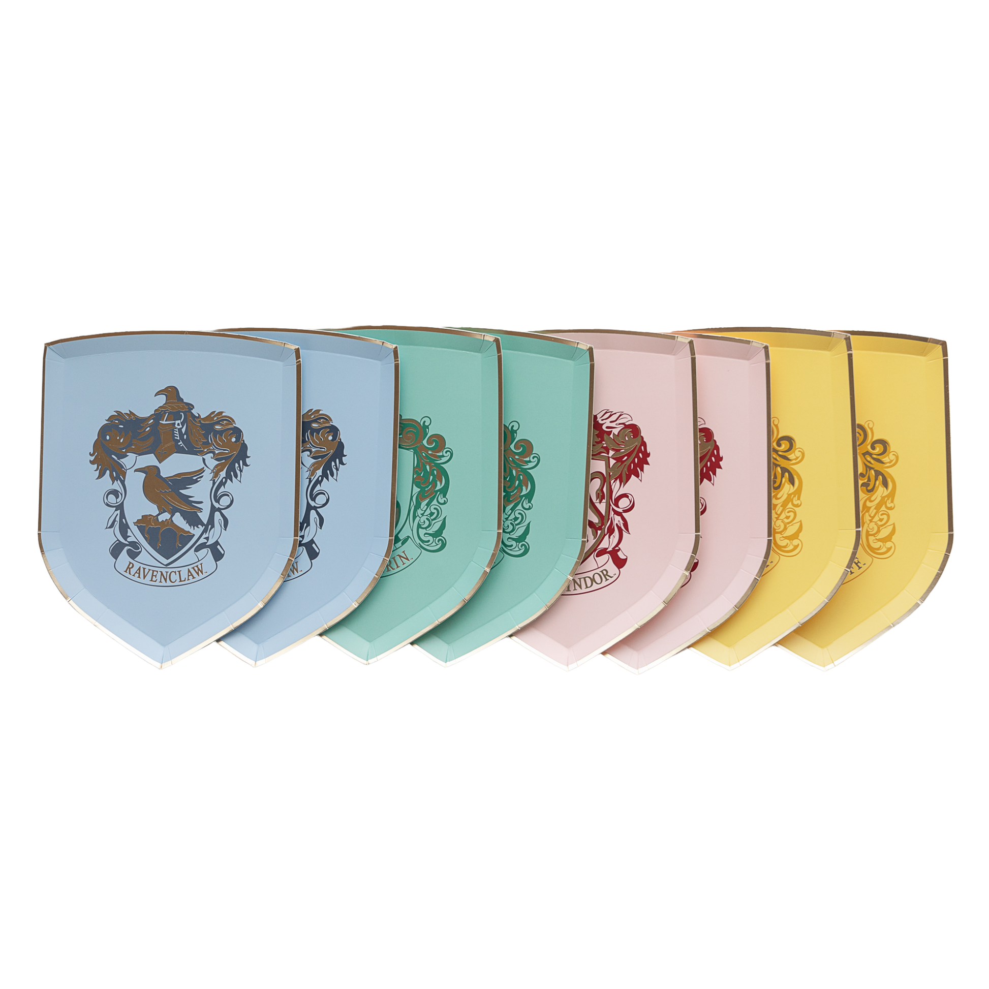 Harry Potter x Bonjour Fête House Pride small paper plates, 8 pack, 7" diameter, officially licensed