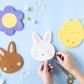 Felt Pouch Kit – 8 felt pieces & 4 yarn, makes 4 Easter-themed pouches (6"x7"), fun craft for kids.