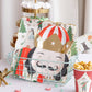 Nutcracker shaped party plates featuring gold foil accents, measuring 7.75" x 10", perfect for serving snacks or desserts at holiday celebrations. Includes 8 plates per set.