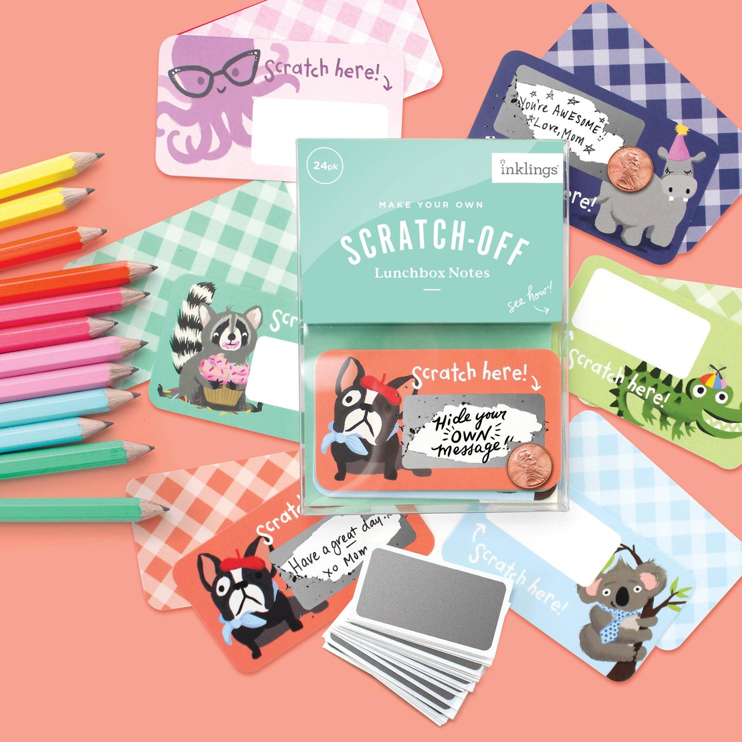 “Scratch-off Lunchbox Notes” 📝 Animals