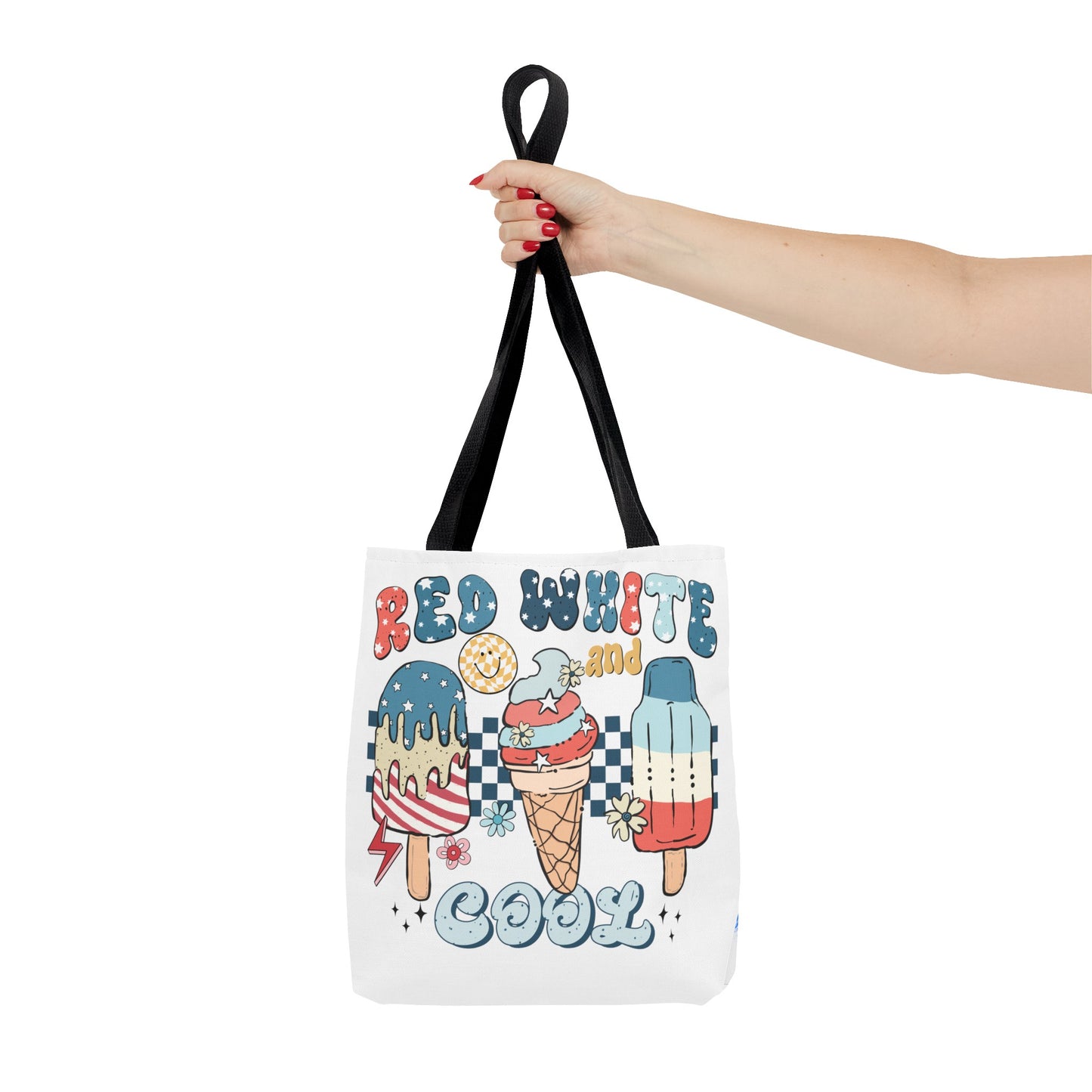 “Red White and Kids Won't Be Blue” ❤️🤍💙 Patriotic Tote Beach Bag