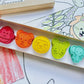 Set of 5 Animal-Shaped Crayons for Kids, featuring vibrant monkey, tiger, sloth, zebra, and elephant designs. Perfect for art projects, birthday party favors, and children's gifts. Safe, non-toxic materials, ideal for coloring fun and creativity.