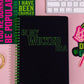 Wicked-inspired mini notebook with 160 college-ruled pages, durable hardcover, and convenient pockets.