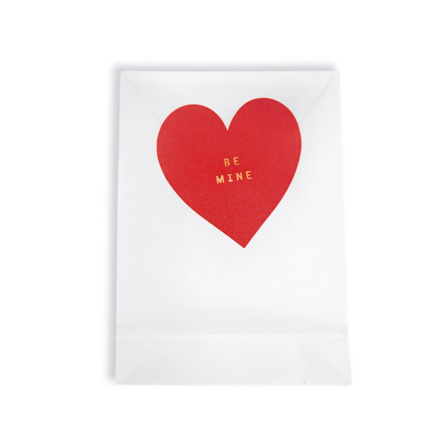 Valentine's Day glassine treat bags with heart-shaped stickers, perfect for gifting candy or small presents, includes 8 bags and 8 heart stickers.