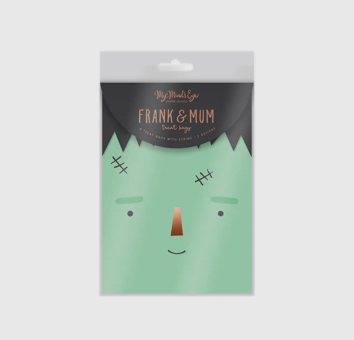 “Frank and Mum” 👻 Frankenstein and Mummy Shaped Treat Bags (Set of 8 Assorted)