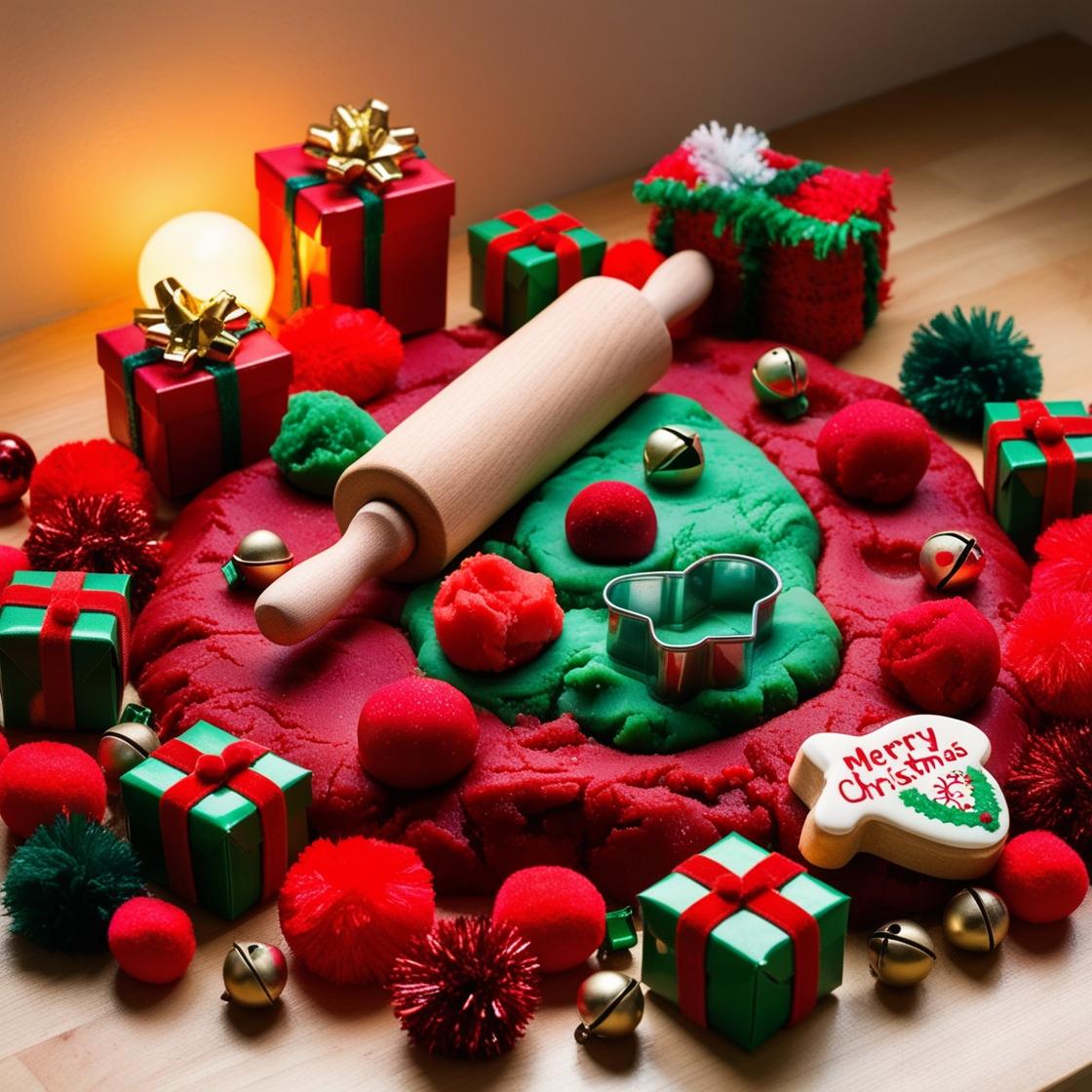 Christmas Sensory Kit for kids filled with holiday-themed tactile activities that inspire creativity and development. Perfect seasonal gift or classroom activity, enhancing motor skills, sensory exploration, and imagination. Includes themed items for calming, festive play.