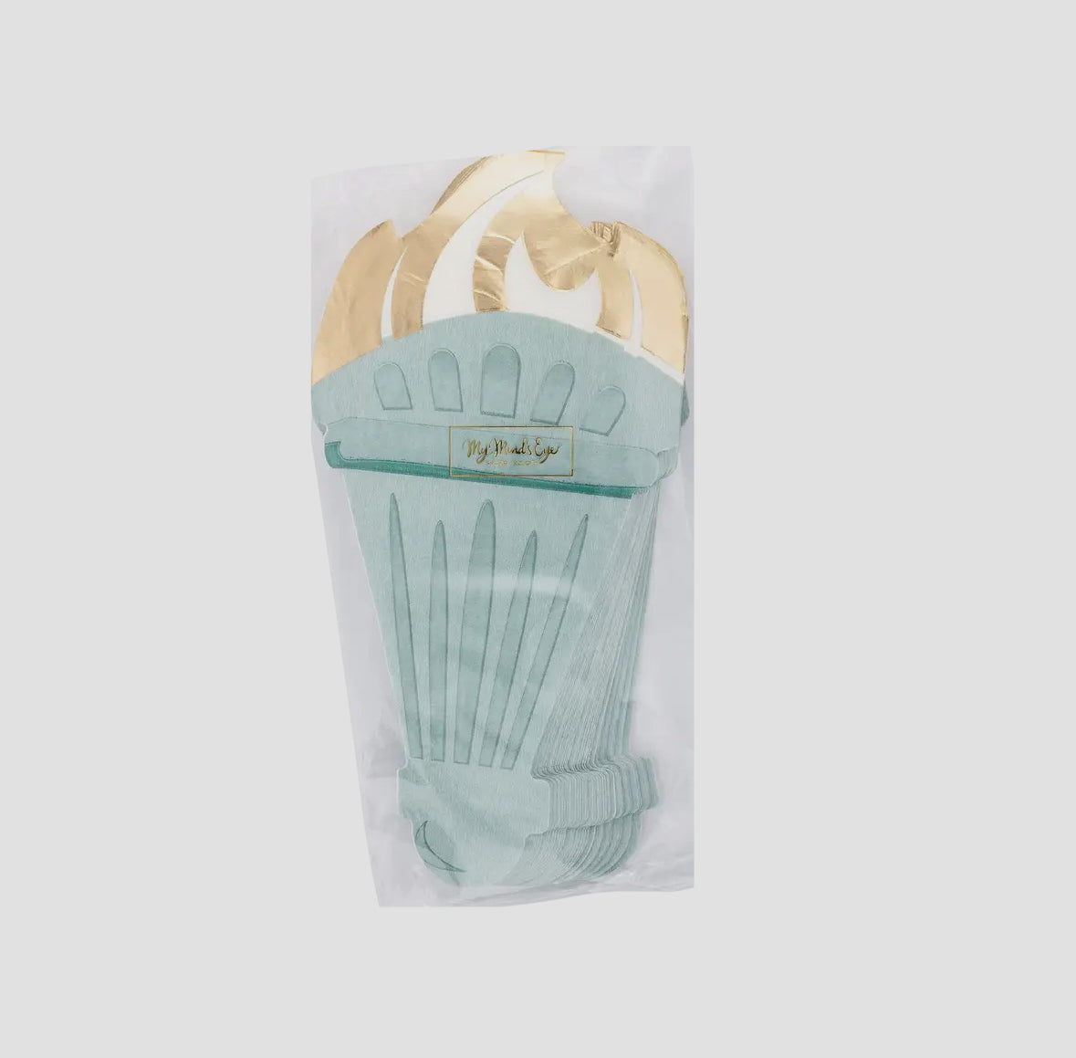 Add a patriotic touch to your dinner party with Lady Liberty Shaped Paper Napkins, shaped like her iconic torch. Includes 18 napkins, each 6" x 4¼", perfect for adding a fun and quirky element to your table setting. Ideal for any freedom-loving occasion.