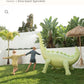 Into The Wild Dino Giant Sprinkler, standing over 6 feet tall. Attach to your garden hose for refreshing water play. Made from durable, non-toxic PVC. Perfect for kids' summer fun with lifelike 3D details. Includes hose adaptor and repair patch.