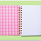 6.5" x 8.5" "Best Mom Ever" notebook with 200 lined pages, gold spiral binding, and a hot pink raised imprint on the hard cover. Perfect gift for moms, featuring perforated pages for easy tearing.