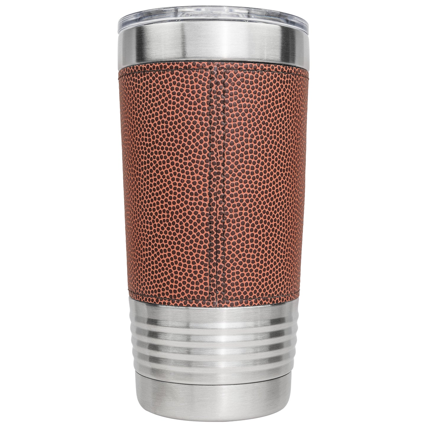 20oz insulated tumbler, double-walled stainless steel, keeps drinks cold or hot, perfect for tailgating, fits cupholders, snap-on lid, BPA-free, easy handwash, upgrade from plastic cups, ideal for game days, road trips, or long stadium lines.