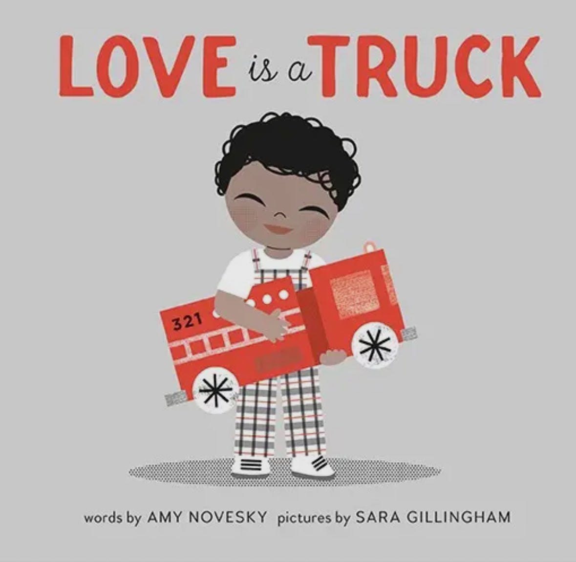 Love Is a Truck, a truck-themed children's book with colorful two-tone illustrations. Perfect for ages 2-6, this sturdy picture book celebrates all kinds of trucks, from fire trucks to ice cream trucks. Ideal for reading aloud and young truck enthusiasts.