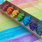 Eco-friendly dinosaur crayons gift set made from recycled materials, featuring 7 non-toxic crayons in assorted colors. Great for parties, holidays, and everyday fun!