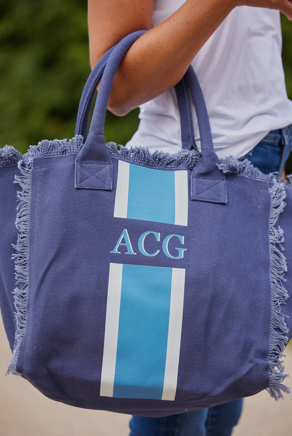 "City Stripe" 🎒 Monogrammed Tote