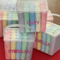 Personalized chalk bucket with 20 pieces of non-toxic chalk, featuring a handle and optional chalk holder. Ideal for outdoor fun or classrooms, easy to clean with water. Includes custom label and wrapping. Perfect for party favors or gifts.