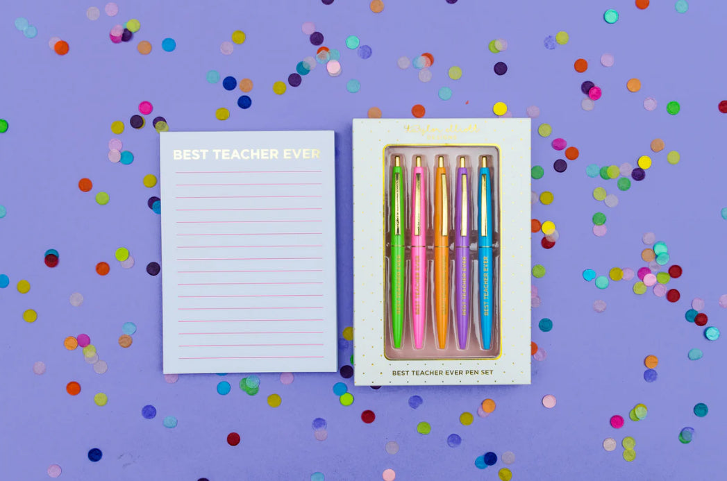 "Best Teacher Ever" ✏️ Pen set