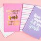 Charming mini notebooks designed for convenience, packaged in shrink-wrap with ribbon. Perfect for jotting down thoughts or sharing with friends.