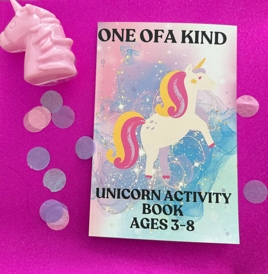 "One of a Kind" 🦄 Unicorn Coloring / Activity Book Party Favor