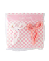 Jumbo bow claw clips in pink and white, trendy and stylish hair accessories for all hair types.