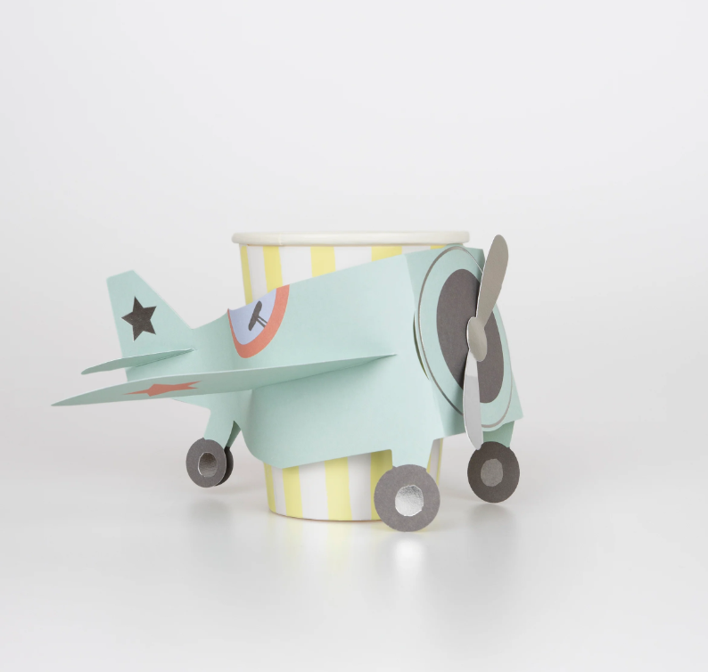 “Up Up and Away” ✈️ Meri Meri AirPlane Cups (Pack of x8)