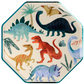 Dinosaur Kingdom Paper Dinner Plates with Brilliant Dinosaur Illustrations and Copper & Green Foil Detail, Perfect for a Jurassic Party, Pack of 8, 10.25 x 10.25 Inches.