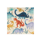 Large Dinosaur Kingdom Napkins Featuring Colorful Dinosaurs with Copper and Green Foil Details, Perfect for a Dinosaur Party, Pack of 16, 6.5 x 6.5 Inches.