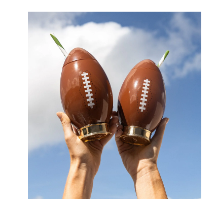 “Down, Set, Fun” 🏈 Football Novelty Sipper