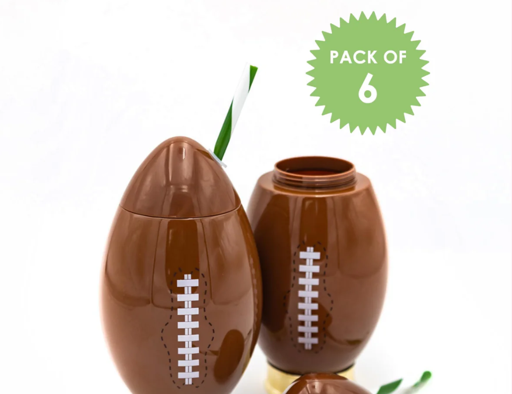 “Down, Set, Fun” 🏈 Football Novelty Sipper