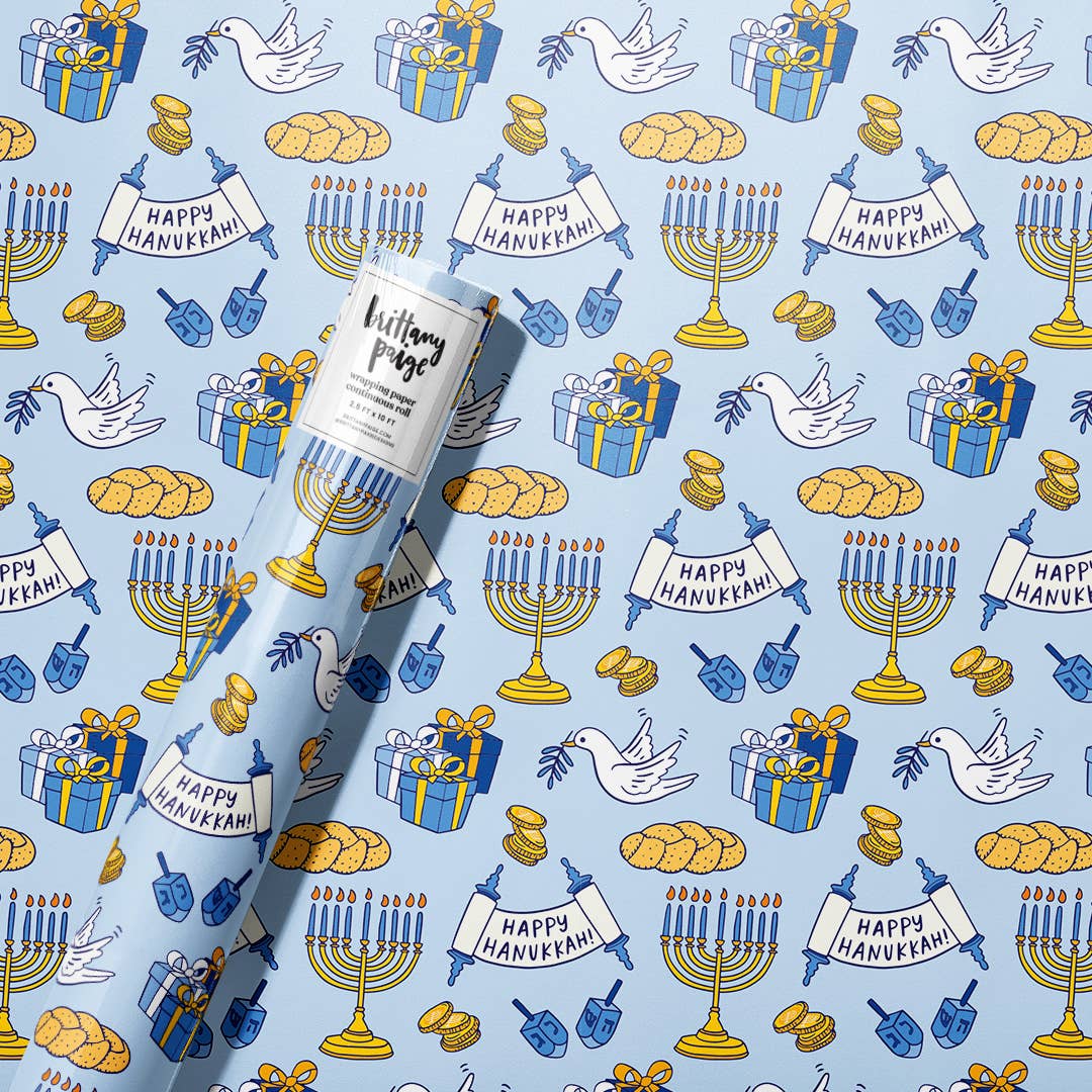 “Happy Hanukkah” 🎄 Wrapping Paper Roll