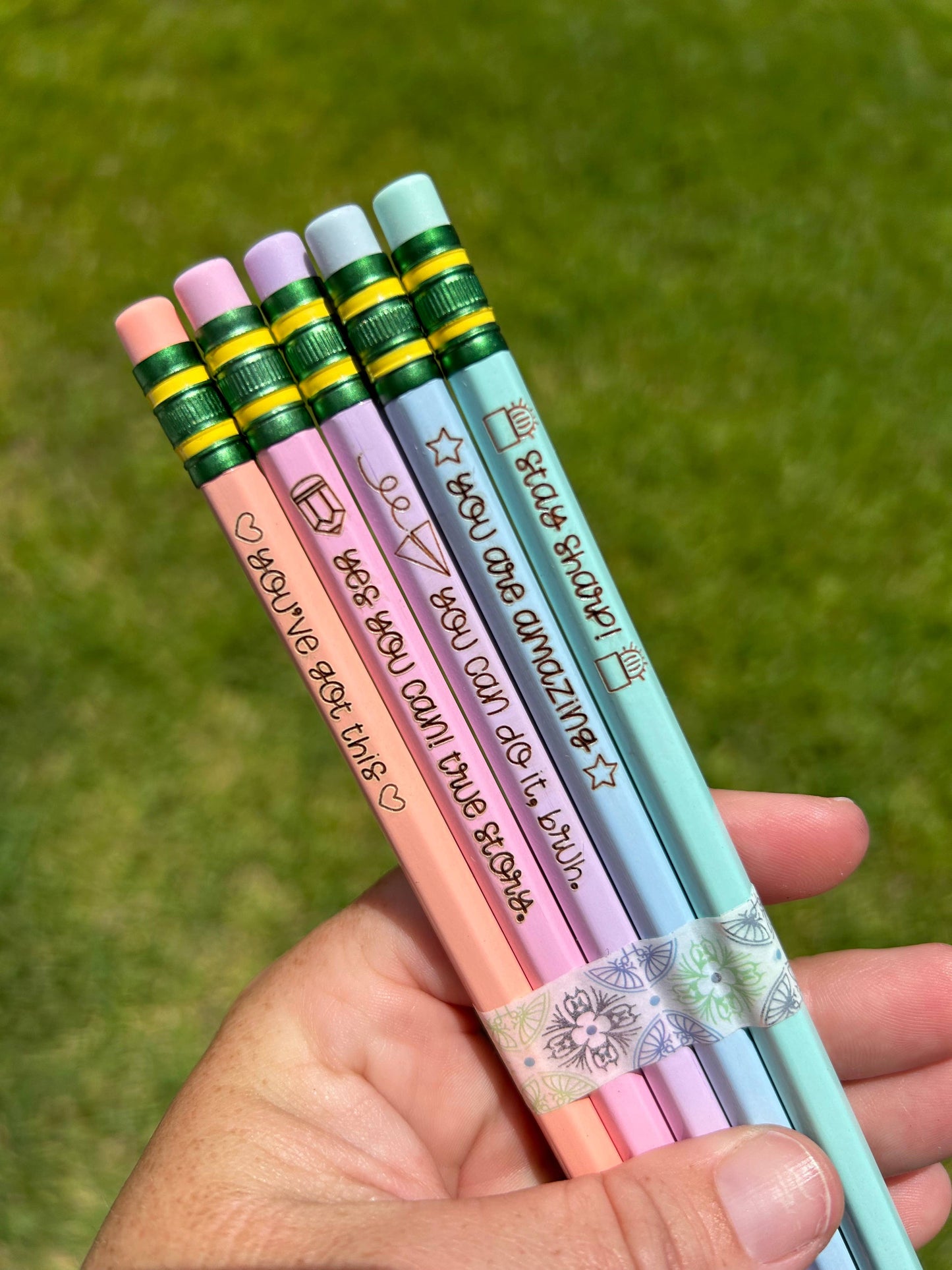 “You Are Amazing” ✏️ Motivational Pencils, positivity pencils, engraved pencils